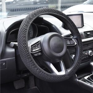 Black steering wheel cover